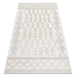 Tappeto SANTO SISAL 58389 diamanti, géométrique, zigzag beige