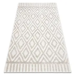 Tappeto SANTO SISAL 58377 diamanti, géométrique, zigzag beige