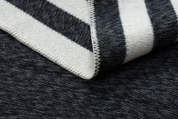 Dywan TWIN 22990 Ramka bawełna, dwustronny Ekologiczny frędzle - czarny / krem