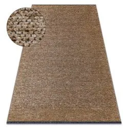 Tappeto FLORENCE 24021 Monocolore, glamour, tessitura piatta, frange - beige scuro
