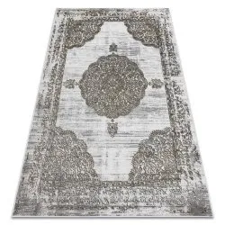 Tappeto LIRA E1468 Rosone, strutturato, moderno, glamour - grigio / oro