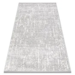 Tappeto TULS strutturale, frange 51325 melange avorio / grigio