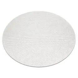Tappeto CASABLANCA PLUS cerchio crema Monocolore, passante