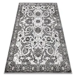 Tappeto MATEO 8037/644 Moderno cornice, fiori - strutturale grigio