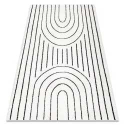 Tappeto moderno MODE 8494 geometrico crema / nero