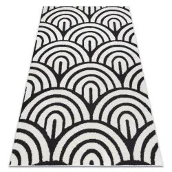 Tappeto moderno MODE 8629 conchiglie crema / nero