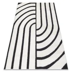 Tappeto moderno MODE 8631 geometrico crema / nero