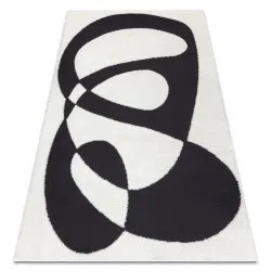 Tappeto moderno MODE 8531 astrazione crema / nero