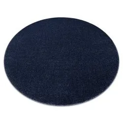 Tappeto SOFTY cerchio un colore blu scuro