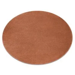 Tappeto SOFTY cerchio un colore terracotta