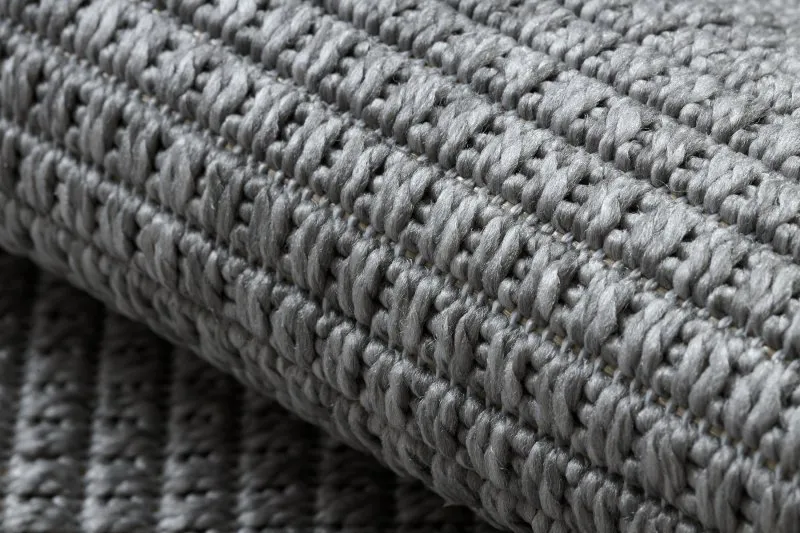 Tappeto TIMO 5979 cerchio SISAL all'aperto telaio grigio chiaro