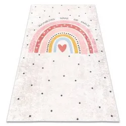 Tappeto lavabile JUNIOR 51300.802 Arcobaleno, punti per bambini antiscivolo - beige