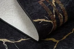 Tappeto lavabile MIRO 51333.801 Marmo, telaio antiscivolo - nero / oro