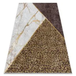 Tappeto lavabile MIRO 51338.805 Marmo, geometrico antiscivolo - marrone