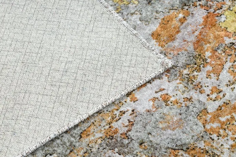 Tappeto lavabile MIRO 51463.802 Astrazione antiscivolo - grigio / oro
