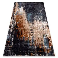 Tappeto lavabile MIRO 51454.802 Astrazione antiscivolo - blu scuro / beige