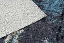Tappeto lavabile MIRO 51454.802 Astrazione antiscivolo - blu scuro / beige