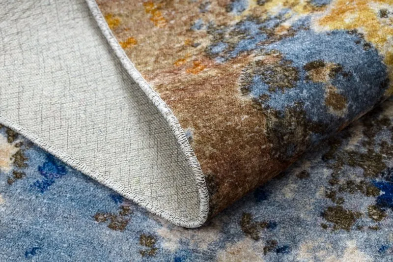 Tappeto lavabile MIRO 51774.802 Astrazione antiscivolo - blu / beige