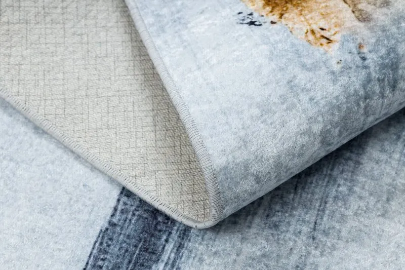 Tappeto lavabile MIRO 51573.802 Astrazione antiscivolo - blu / oro
