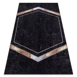 Tappeto lavabile MIRO 52025.802 Marmo, geometrico antiscivolo - nero