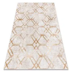 Tappeto lavabile MIRO 51805.804 Geometrico, reticolo antiscivolo - oro