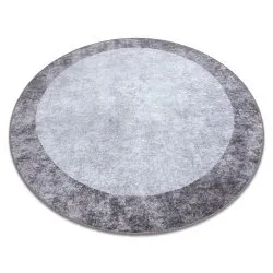 Tappeto lavabile MIRO 51648.803 cerchio Marmo antiscivolo - grigio scuro