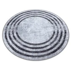 Tappeto lavabile MIRO 51231.806 cerchio Linee antiscivolo - gris / noir