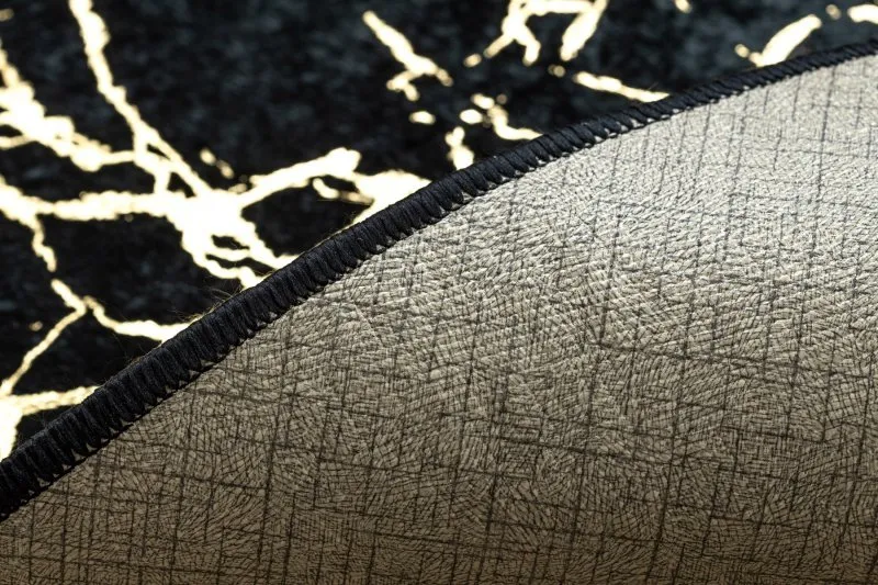 Tappeto lavabile MIRO 11111.2106 Marmo, glamour antiscivolo - nero / oro