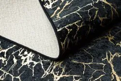 Tappeto lavabile MIRO 11111.2106 Marmo, glamour antiscivolo - nero / oro
