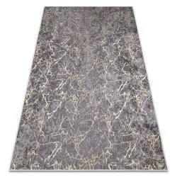 Tappeto lavabile MIRO 11111.2103 Marmo, glamour antiscivolo - grigio scuro / oro