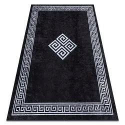 Tappeto lavabile MIRO 52071.804 Telaio, greco antiscivolo - nero / bianca