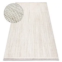 Tappeto NANO EO78A Melange, loop, tessuto piatto bianco / beige