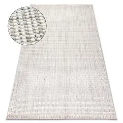 Tappeto NANO EO78C Melange, loop, tessuto piatto grigio / bianco