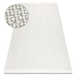 Tappeto NANO FH93A Un colore, loop, tessuto piatto bianco