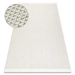 Tappeto NANO FH92A Un colore, loop, tessuto piatto bianco