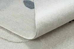 Tappeto YOYO GD63 bianco / blu scuro - Nuvola, gocce per bambini, strutturali, sensoriali Frange