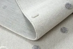Tappeto YOYO EY78 bianco / beige - Nuvola, Arcobaleno, punti per bambini, strutturali, sensoriali Frange
