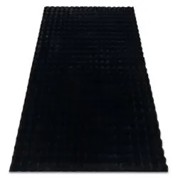 Tappeto BUBBLE nero 25 IMITAZIONE PELLICCIA DI CONIGLIO 3D strutturale
