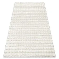 Tappeto BUBBLE bianchi 11 IMITAZIONE PELLICCIA DI CONIGLIO 3D strutturale
