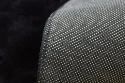 Dywan BUBBLE koło czarny 25 IMITACJA FUTRA KRÓLIKA strukturalny 3D