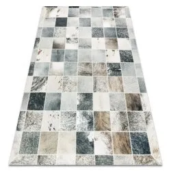 Tappeto PATCHWORK 21716 beige - Pelle di vacchetta