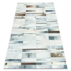 Tappeto PATCHWORK 21717 beige - Pelle di vacchetta, tavole