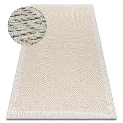 Tappeto ORIGI 3726 Zigzag crema - cordoncino in SISAL a tessitura piatta