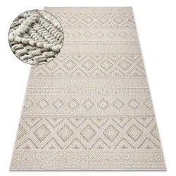 Tappeto JERSEY 19234 beige - Rombi strutturali, loop BOHO