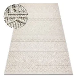 Tappeto JERSEY 19234 crema - Rombi strutturali, loop BOHO