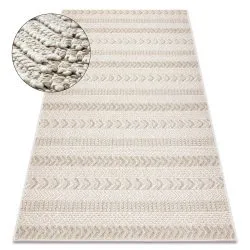 Tappeto JERSEY 19243 beige - Spina di pesce strutturali, loop BOHO