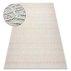Tappeto JERSEY 19243 crema - Spina di pesce strutturali, loop BOHO