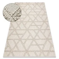 Tappeto JERSEY 19241 beige - Rombi, geometrico strutturali, loop BOHO