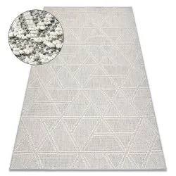 Tappeto JERSEY 19241 grigio - Rombi, geometrico strutturali, loop BOHO