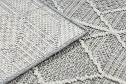 Dywan JERSEY 19231 szary - Geometryczny pętelkowy, strukturalny BOHO